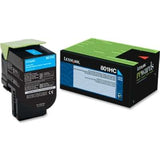 Lexmark 801HC Cyan High Yield Return Program Toner Cartridge