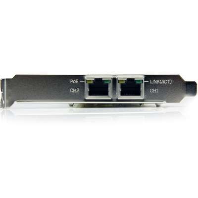 StarTech.com Dual Port Gigabit Ethernet PCIe Network PoE Card - PSE Adapter