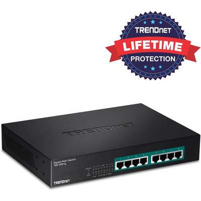 TRENDnet 8-Port Gigabit GREENnet PoE+ Switch
