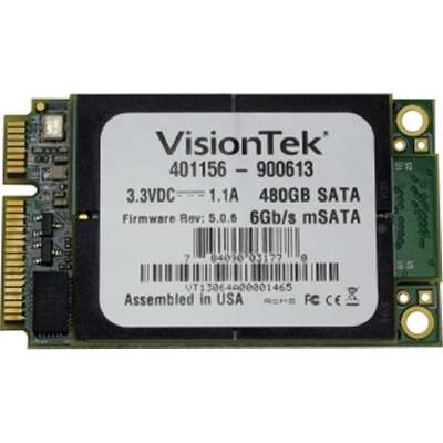 VisionTek 480GB SATA III 6BB/S MSATA SSD Micron ASYNC MLC Flash