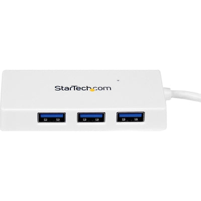 StarTech.com 4 Port Portable SuperSpeed Mini USB 3.0 Hub - White