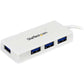 StarTech.com 4 Port Portable SuperSpeed Mini USB 3.0 Hub - White