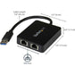 StarTech.com USB 3.0 Dual Gigabit Ethernet Adapter NIC with  USB Port