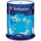 Verbatim CD-R 700MB 52X with Branded Surface - 100-pack Spindle