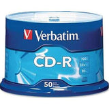 Verbatim CD-R 700MB 52X with Branded Surface - 50-pack Spindle