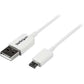 StarTech.com White Micro USB Cable - A to Micro B - Micro USB Charger