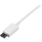 StarTech.com White Micro USB Cable - A to Micro B - Micro USB Charger