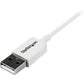 StarTech.com White Micro USB Cable - A to Micro B - Micro USB Charger