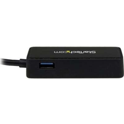 StarTech.com USB 3 Gigabit Ethernet Adapter NIC with  USB Port - Black