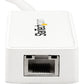 StarTech.com USB 3.0 Ethernet Adapter NIC with  USB Port - White