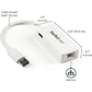 StarTech.com USB 3.0 Ethernet Adapter NIC with  USB Port - White