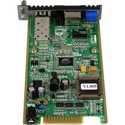 StarTech.com Gigabit Ethernet Fiber Media Converter Card Module with  Open SFP