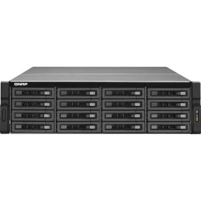 QNAP 16-Bay NAS ISCSI SAS/SATA 3U 6G E3-1245V2 3.4GHZ QC 8GB Max 32GB