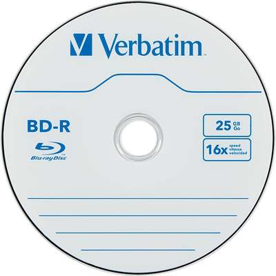 Verbatim BD-R 25GB 6x with Branded Surface *50-Pack Spindle*