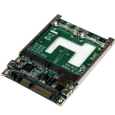 StarTech.com Dual MSATA SSD to 2.5" SATA RAID Adapter Converterr