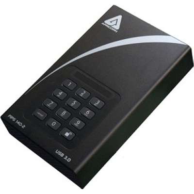 Apricorn 4TB Aegis Padlock DT Secure USB 3.0 256-Bit AES Hardware Encrypt Fips