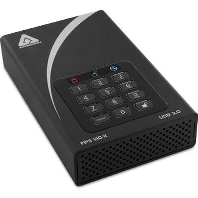 Apricorn 4TB Aegis Padlock DT Secure USB 3.0 256-Bit AES Hardware Encrypt Fips