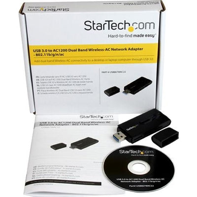 StarTech.com USB WiFi Adapter - AC1200 Dual Band Wireless - 802.11ac