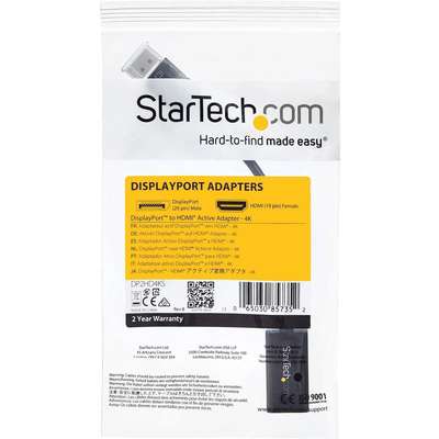 StarTech.com 4K DisplayPort to HDMI Adapter Converter DP 1.2 4K30Hz