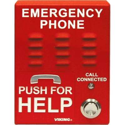 Viking Electronics VOIP Emergency Phone with Dialer and Annoucer Weather Protection