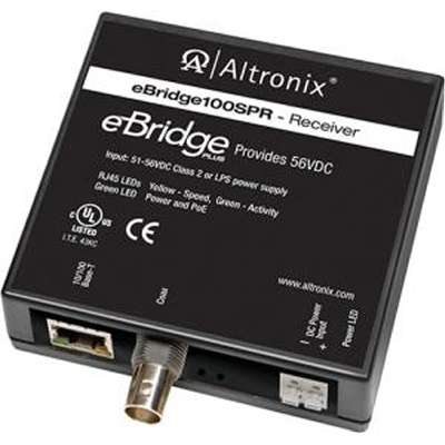 Altronix 56VDC/100W Ethernet over coax Receiver