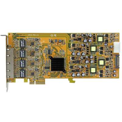 StarTech.com 4 Port Gigabit PoE PCIe Network Card - PSE PCI Express