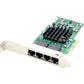 Addon 1GBS 4x RJ-45 PCIE X4 NIC F/Intel