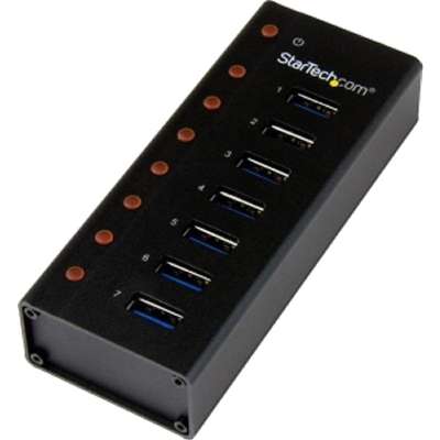 StarTech.com 7 Port USB 3.0 Hub Desktop or Wall-Mountable Metal Enclosure