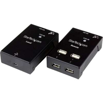 StarTech.com 4 Port USB 2.0-Over-Cat5-or-Cat6 Extender - Up to 165ft (50m)