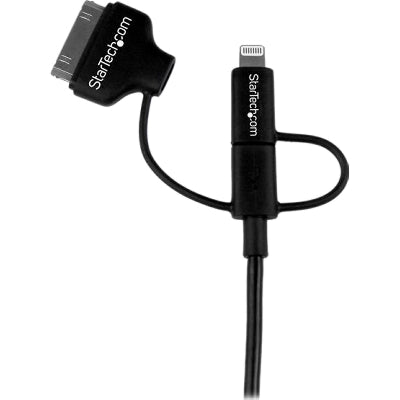 StarTech.com 1m 3 in 1 Charging Cable - Lightning/30-pin Dock/Micro USB