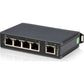 StarTech.com 5 Pt Unmanaged Network Switch - DIN Rail Mount - IP30 Rated