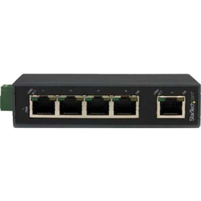 StarTech.com 5 Pt Unmanaged Network Switch - DIN Rail Mount - IP30 Rated