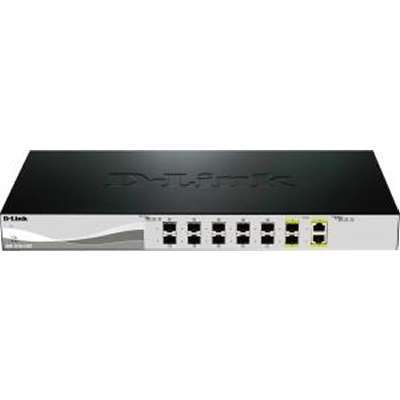 D-Link Systems DXS-1210-12SC 12-Port 10G SFP+ Web Smart Switch with  2 10GBASE-T/SFP+ Combo Ports