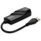 AddOn USB 3A to RJ45 M/F Black Adapter