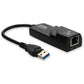 AddOn USB 3A to RJ45 M/F Black Adapter