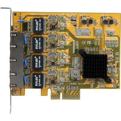 StarTech.com 4 Port Gigabit NIC PCIe Network Card - Quad Port Adapter