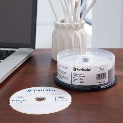 Verbatim 25-pack M-Disc BD-R DL 6x 50GB Branded Surface Spindle