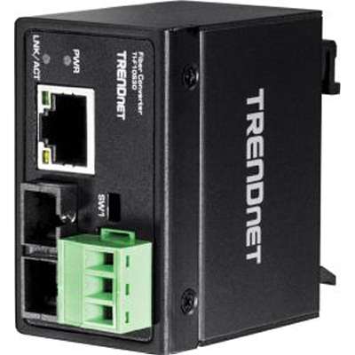 TRENDnet Hardened Industrial 100Base-FX Single-Mode SC Fiber Converter