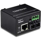 TRENDnet Hardened Industrial 100Base-FX Single-Mode SC Fiber Converter