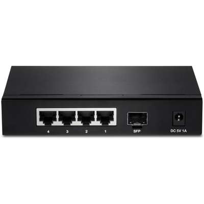 TRENDnet 4-Port Gigabit Switch with SFP Slot (Metal)