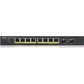 Zyxel Fanless 8 Port GbE PoE+ L2 Web Managed Switch (77W) with 2 SFP Uplink Ports