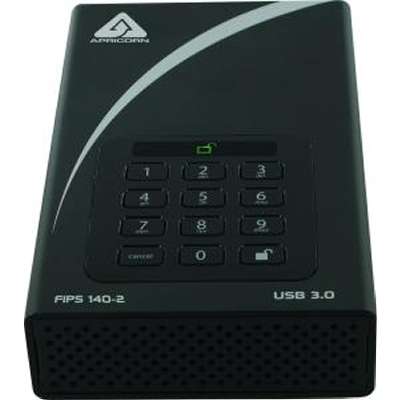 Apricorn 8TB Aegis Fips Validated Padlock DT Secure USB 3.0 256-Bit