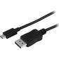 StarTech.com 6' USB C to DisplayPort 1.2 Cable - 4K 60Hz DP Adapter Cable - Black