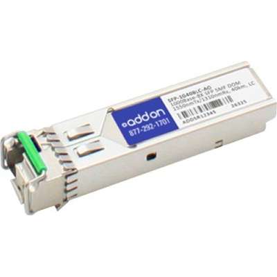 AddOn Moxa SFP 40KM BX SFP-1G40BLC Compat TAA XCVR 1-GIG Bidi Domino LC