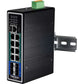 TRENDnet 12-Port Hardened Industrial Gigabit PoE+ Layer 2+ Managed DIN-Rail Switch