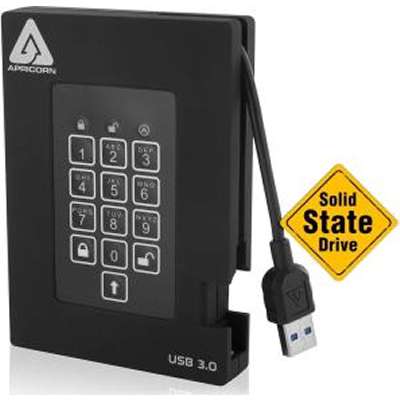 Apricorn 4TB Fips Validated Aegis Padlock SSD USB 3 Hardware Encrypted