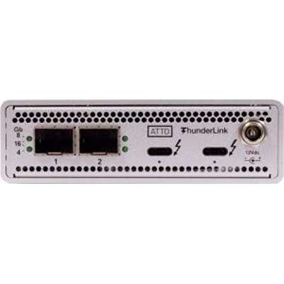 ATTO Technology Dual 40Gb to Dual 16Gb Fibre Channel Thunderbolt 3 Adapter, LC SFP+ Included