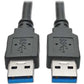 Tripp Lite 6FT USB Superspeed A/A Cable M/M Black