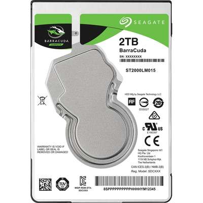 Seagate BarraCuda 2TB 5400RPM 2.5" SATA 6Gb/s 128MB Cache
