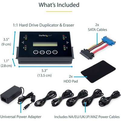 StarTech.com Drive Duplicator and Eraser for USB Flash Drives and 2.5 / 3.5" SATA Drives